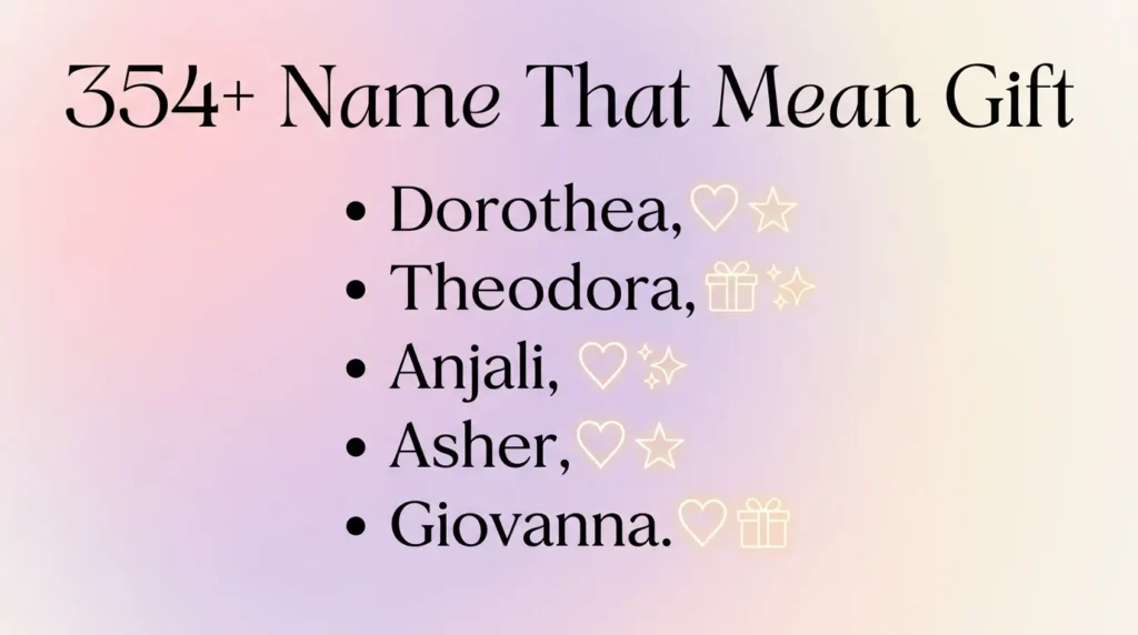 Names That Mean Gift or Blessing 🌟💝