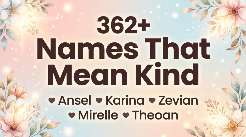 Names That Mean Kind Hreated Boy