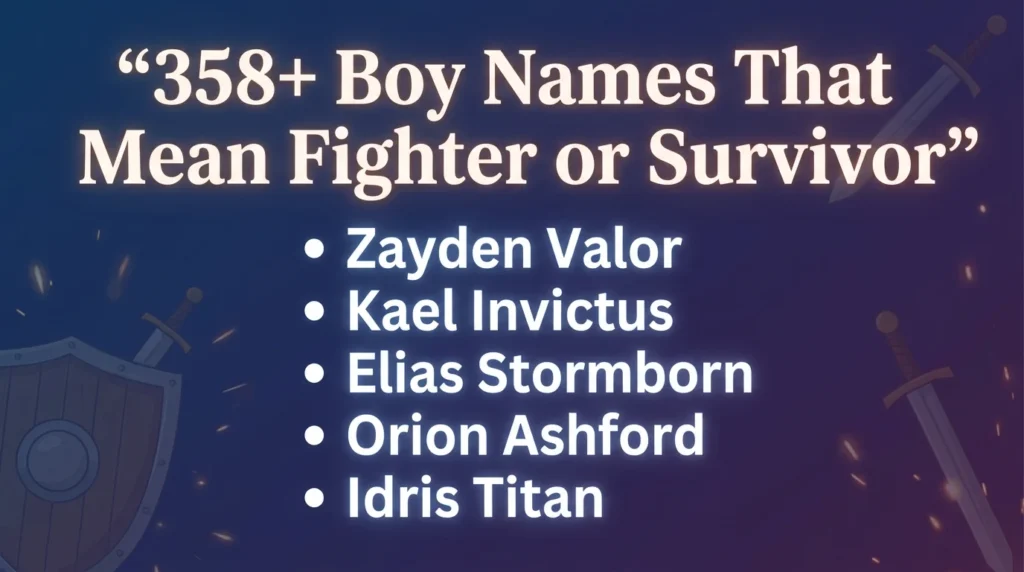 ⚔️ Boy Names That Mean Strong Fighter