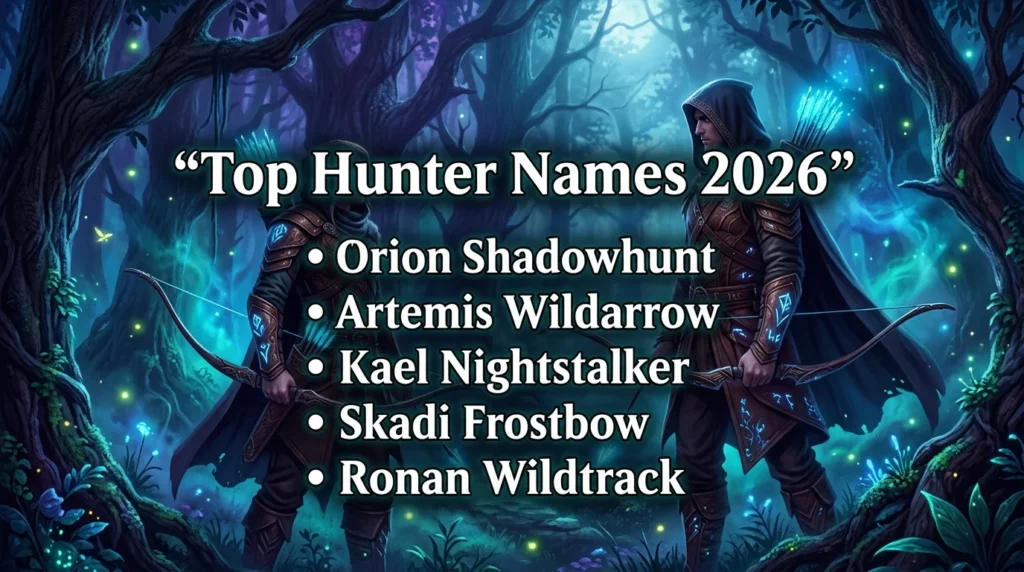 🏺 Female Hunter Names in Mythology