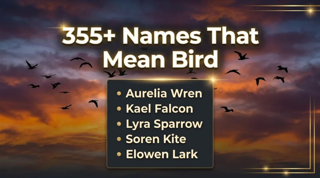 🐣 Bird Inspired Boy Names Meanings