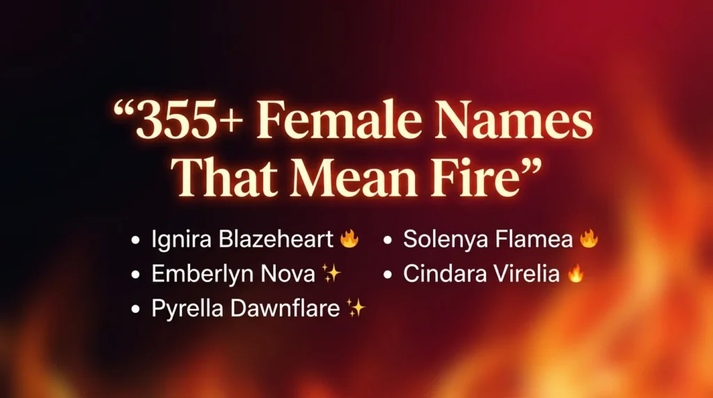 💎 Unique Names That Mean Fire