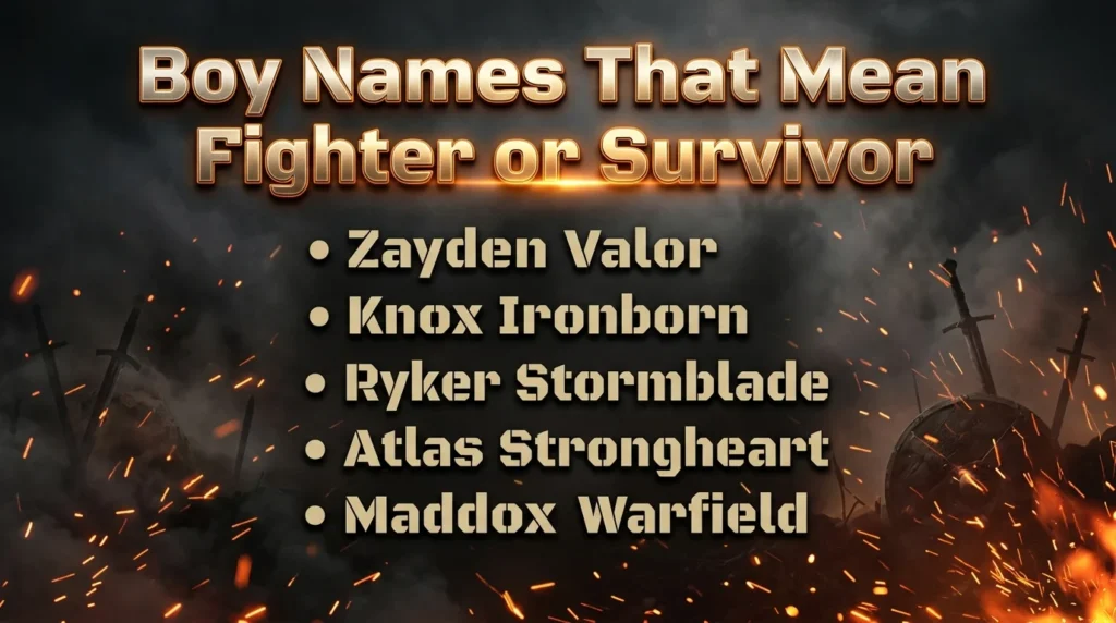 🔎 Names That Mean Fighter or Survivor for Boys