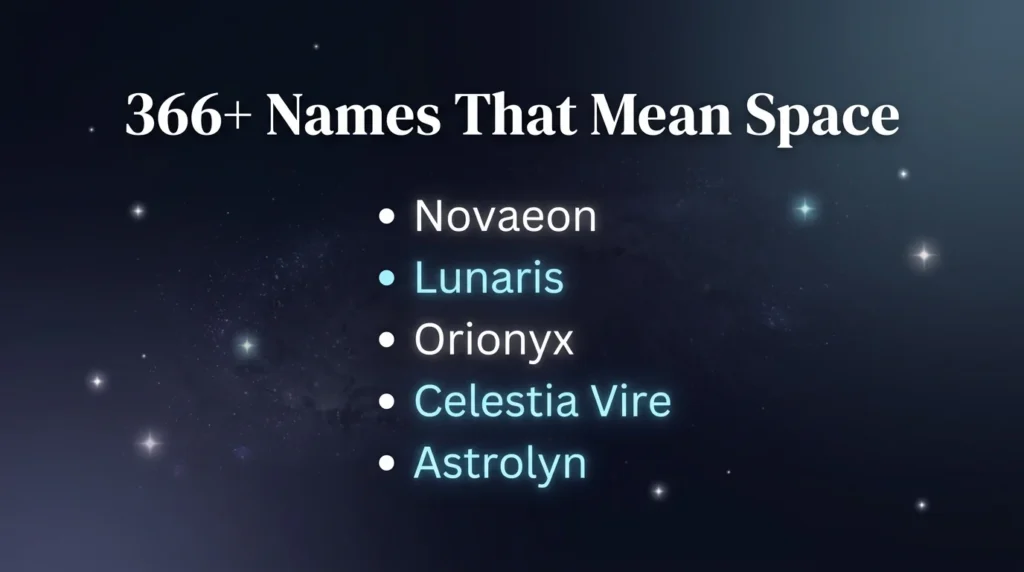 🚀 Space Aesthetic Usernames and Brand Names