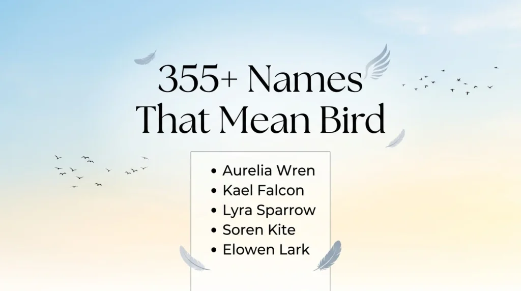 🦅 Names Meaning Bird of Prey