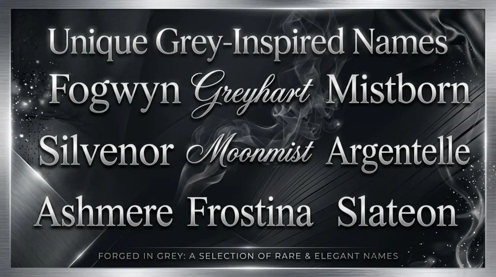 Aesthetic Names That Mean Grey