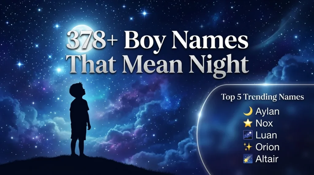 Boy Names That Mean Night or Darkness