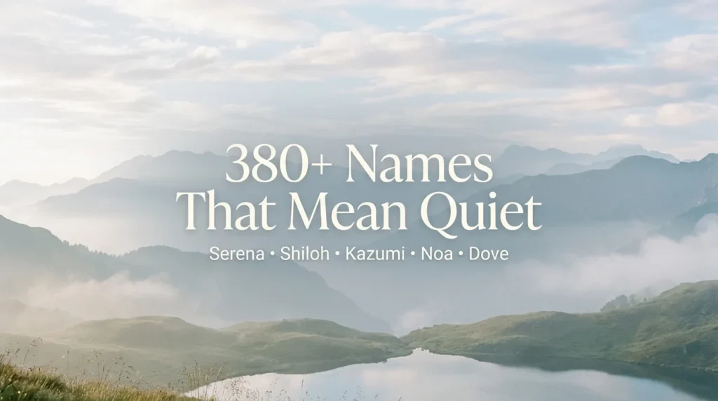 Boy Names That Mean Quiet