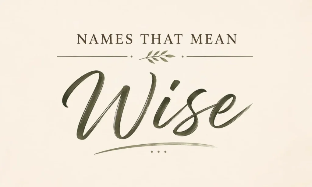 Boy Names that Mean Wisdom