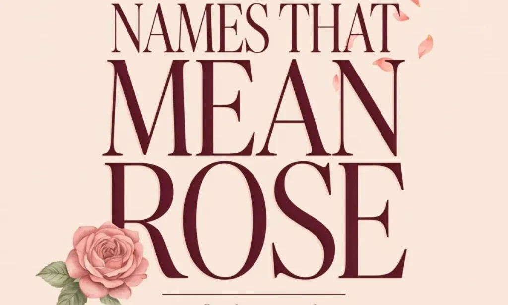 Girl Names That Mean Rose
