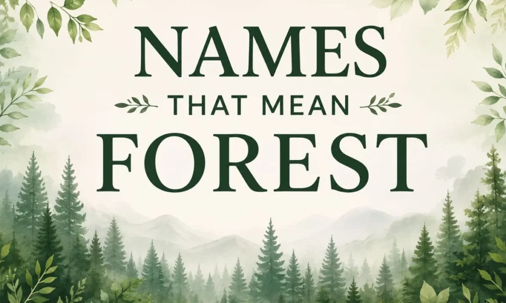 Names Meaning Forest Boy