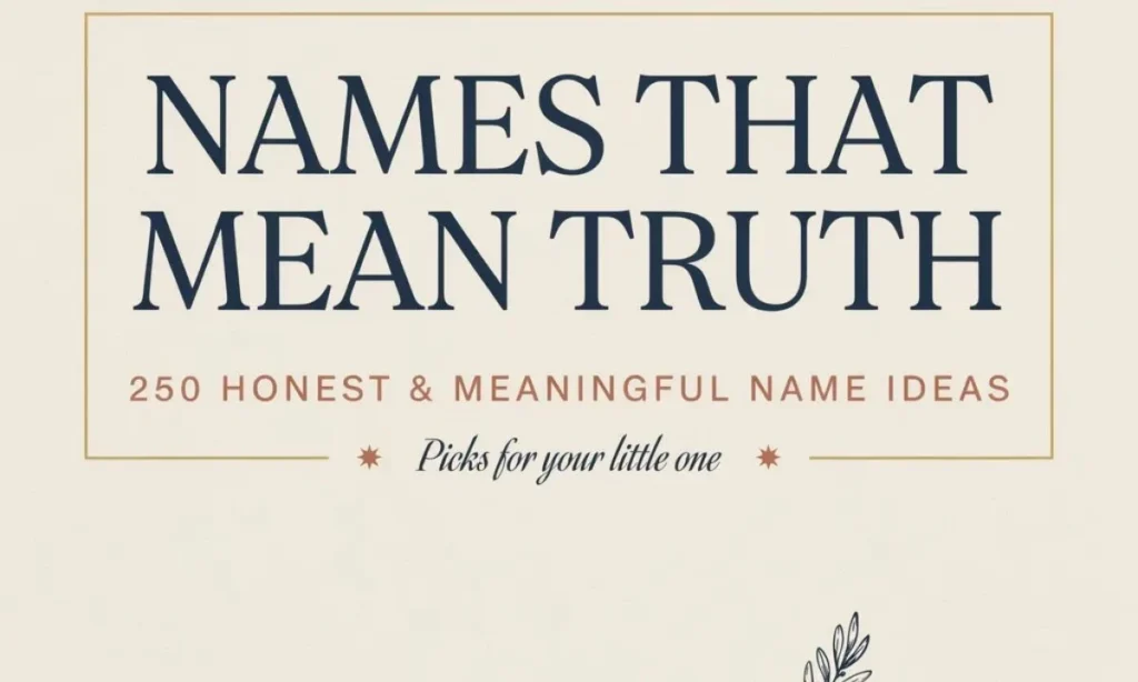Names That Mean Truth 250 Honest and Meaningful Name Ideas