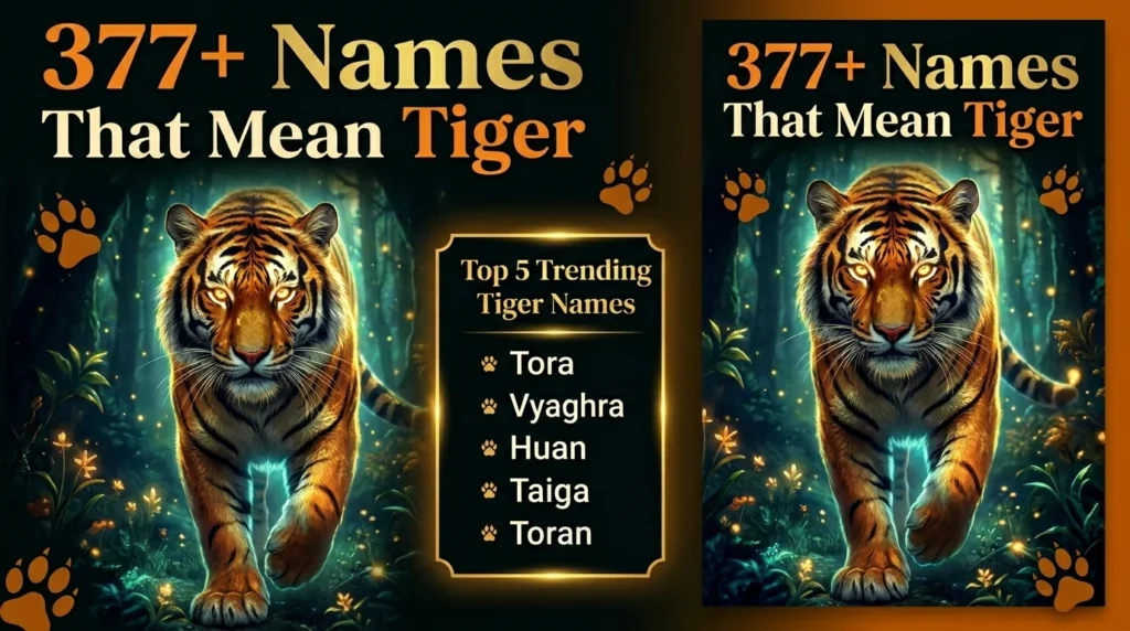 Tiger Names Inspired by Strength and Power