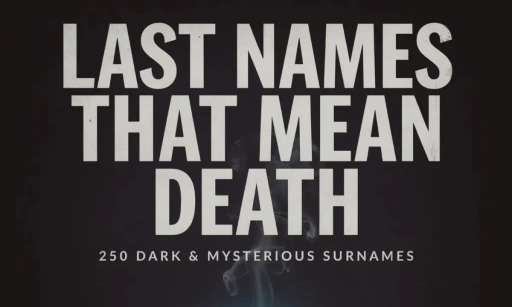 Unique Last Names That Mean Death