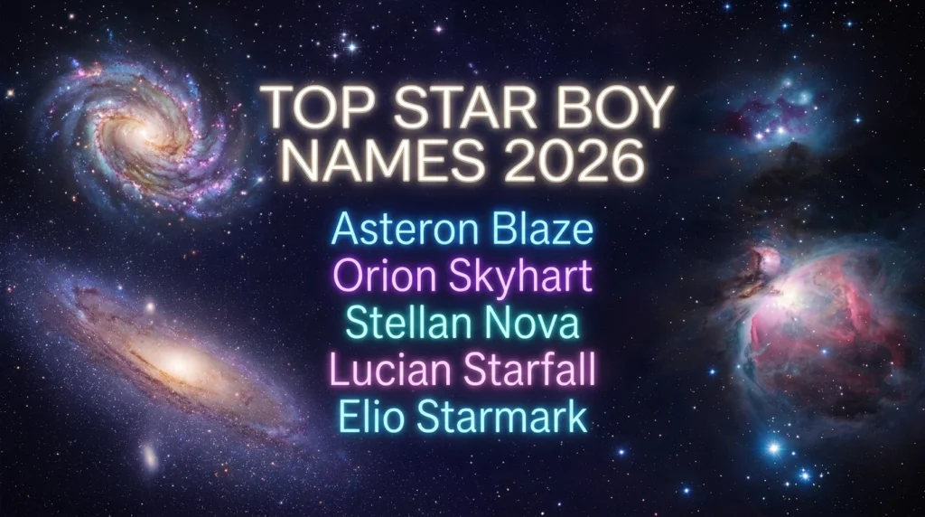 ✨ Boy Names Meaning Stardust