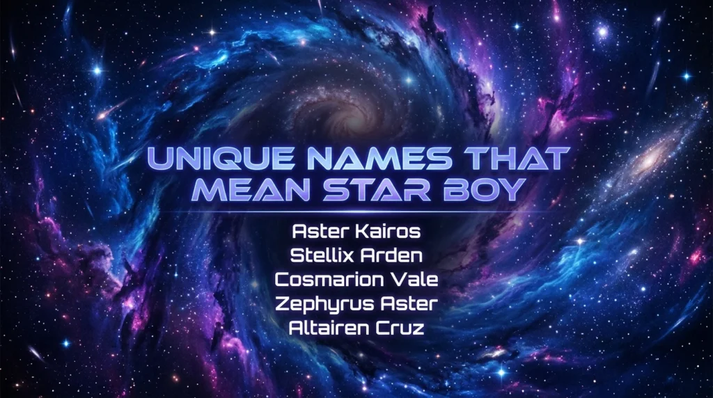 ✨ Cute & Soft Star Boy Names