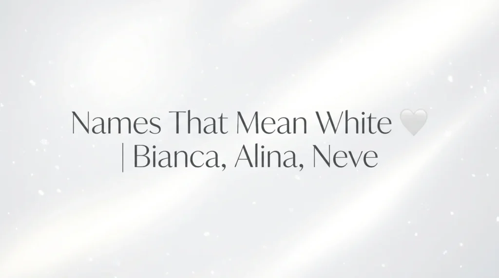 ❄️ Snow Names Girl
