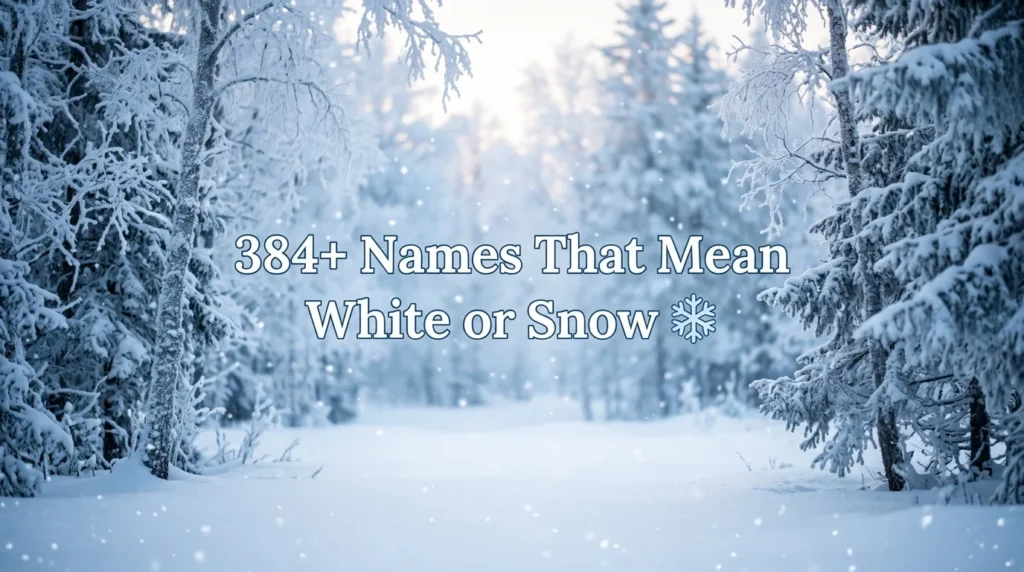 🧊 Boy Names That Mean White or Snow