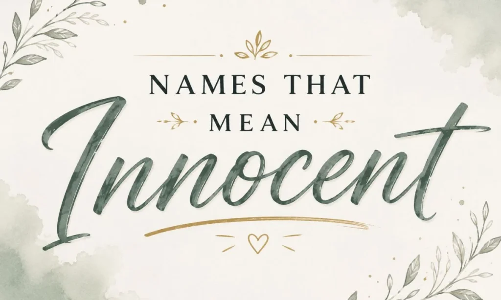 Boy Names That Mean Innocent