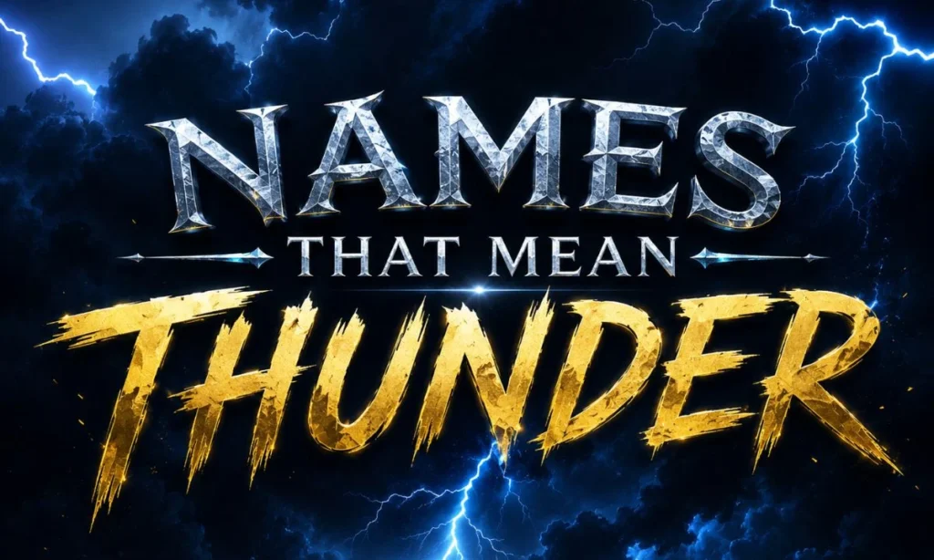 Boy Names That Mean Thunder
