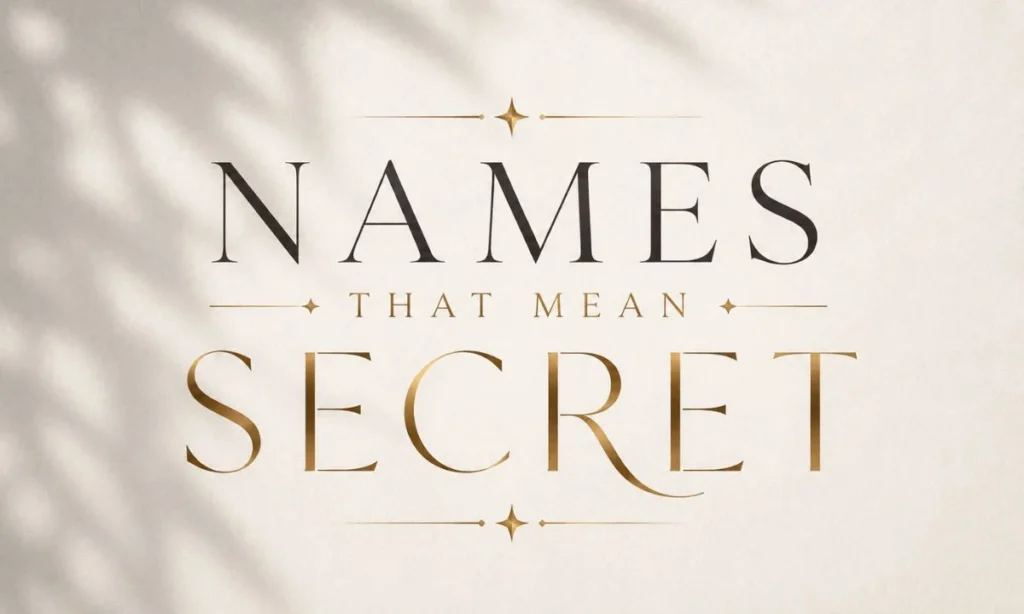 Funny Names That Mean Secret