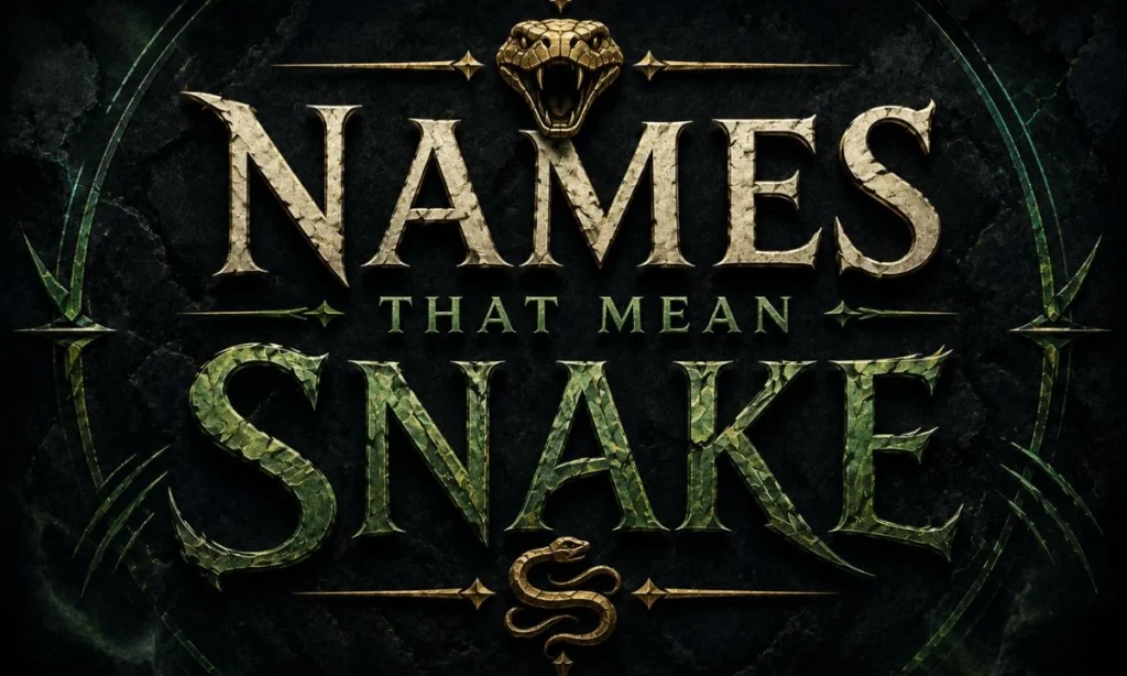 Male Names That Mean Snake