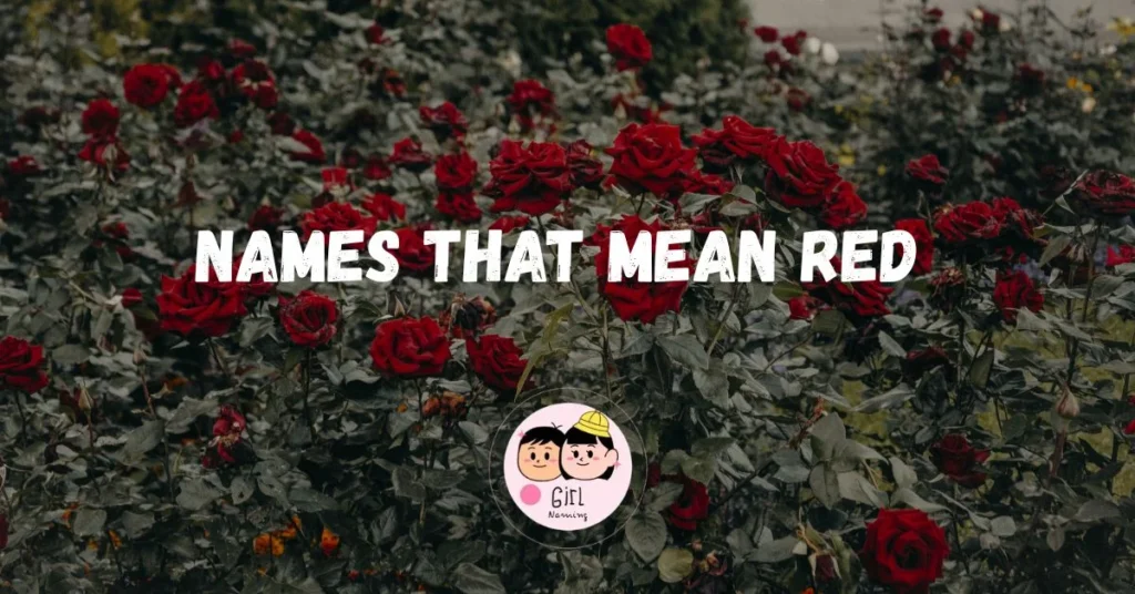 Names That Mean Red
