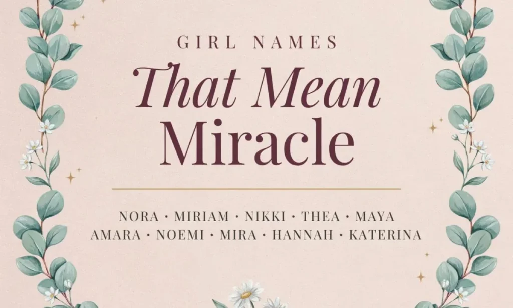 Girl Names That Mean Miracle