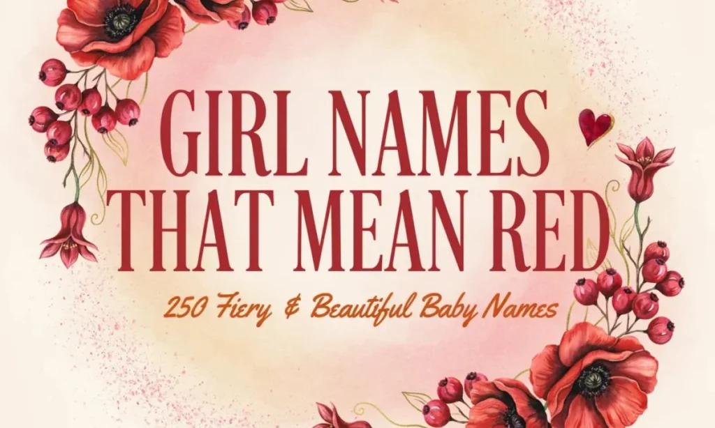Girl Names That Mean Red 250 Fiery &amp; Beautiful Baby Names