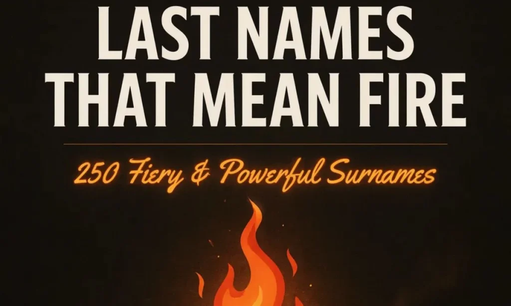 Last Names That Mean Fire: 250 Fiery and Powerful Surnames