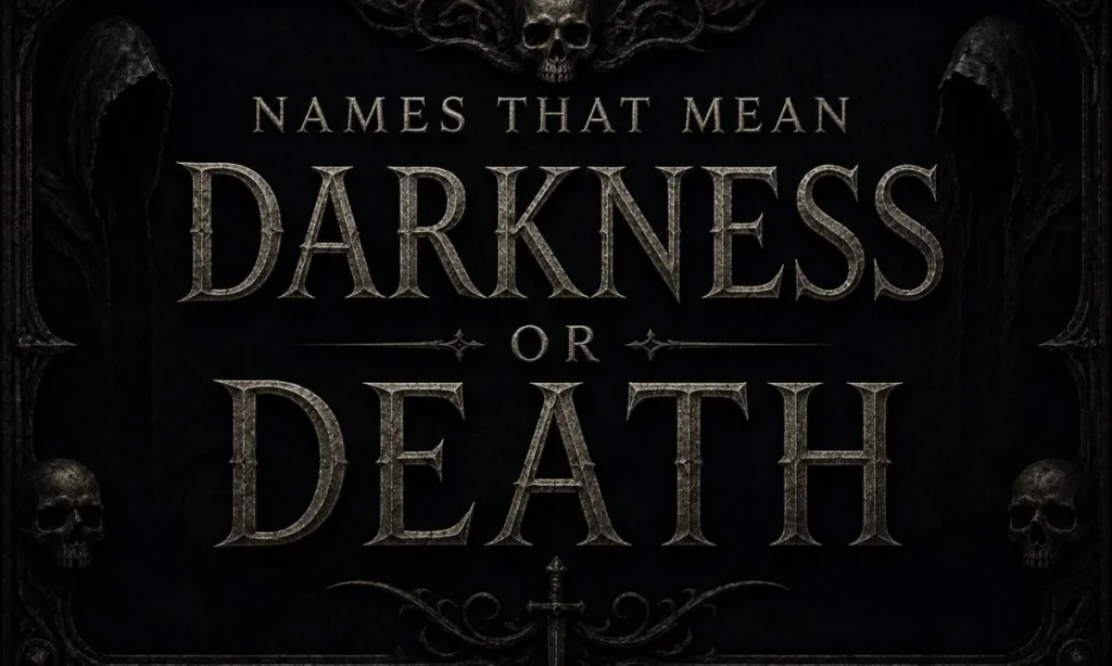 Names That Mean Darkness or Death BEAUTIFUL Baby Names