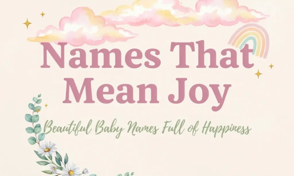 Names That Mean Joy Beautiful Baby Names Full of Happiness