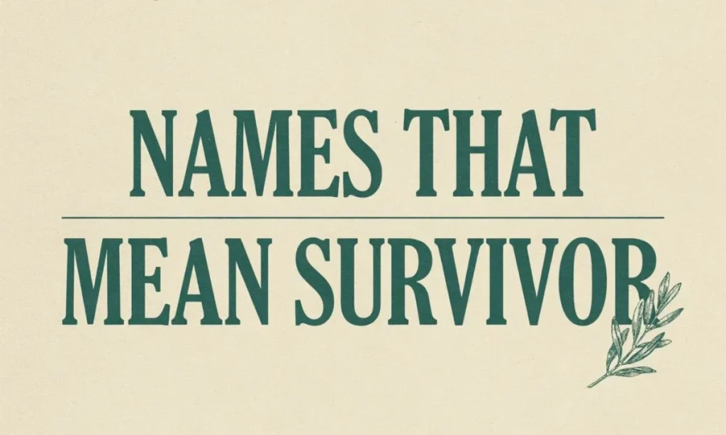 Names That Mean Survivor Powerful Names for Fighters &amp; Overcomers