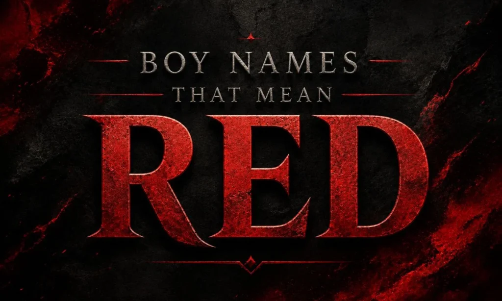 Boy Names That Mean RedFiery, Bold &amp; Unique Baby Name Ideas