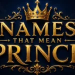 Names That Mean Prince : Royal Baby Names with Noble Meanings