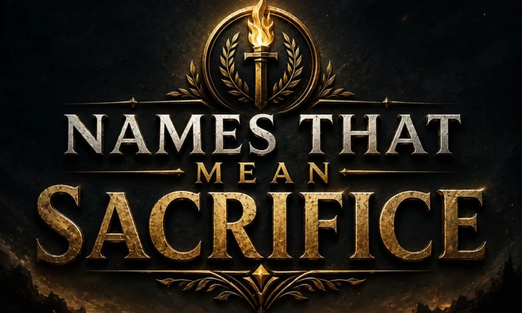 Names That Mean Sacrifice Meaningful &amp; Noble Name Ideas