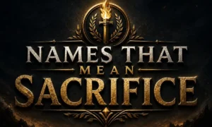 Names That Mean Sacrifice Meaningful &amp; Noble Name Ideas