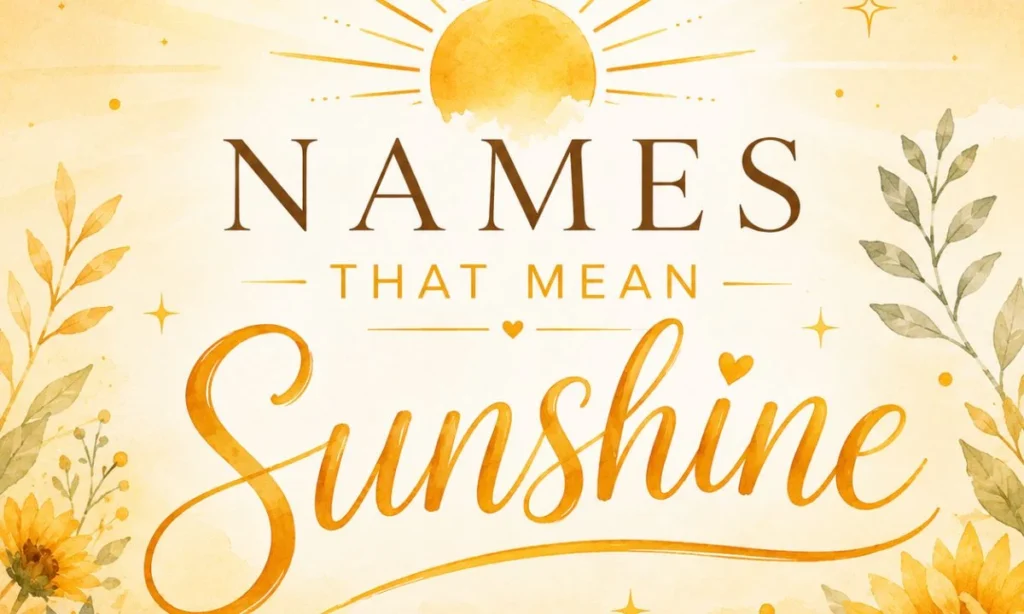 Names That Mean Sunshine For Girls and Boys